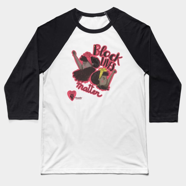 Black lives matter illustration Baseball T-Shirt by violinoviola